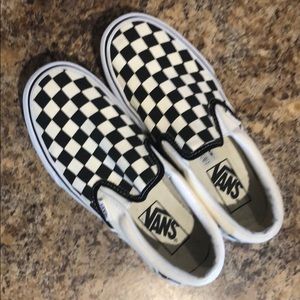Women’s size 5.5 checkered platform vans.